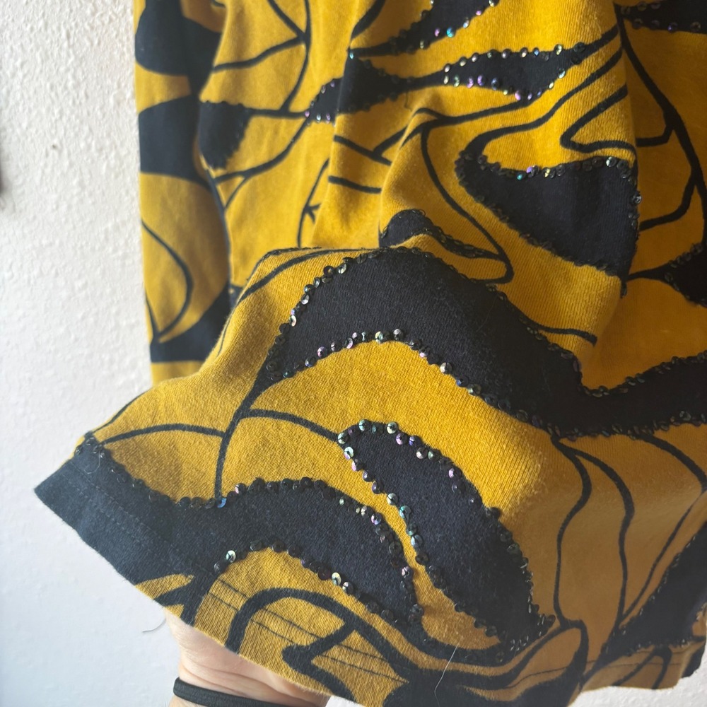 Vintage 90s Funky Whimsy Sequined Blouse - Picture 5 of 8